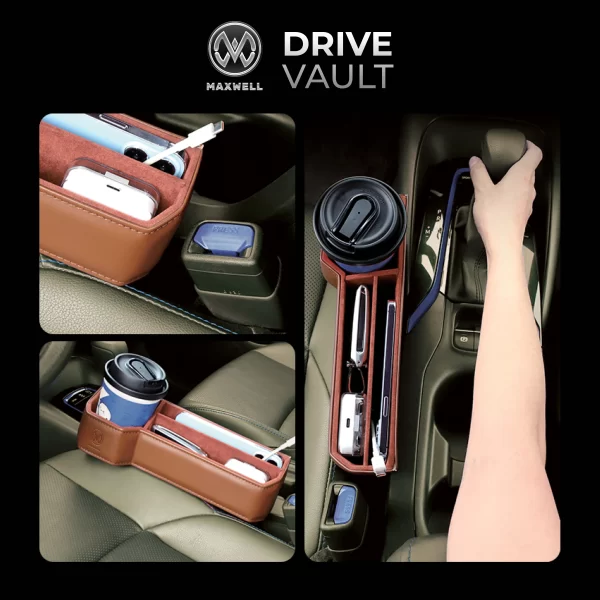Maxwell Drive Vault Car Seat Gap Storage Box