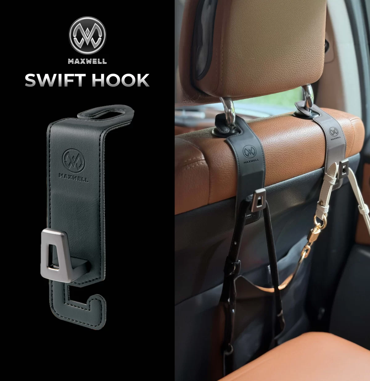 Maxwell Car Headrest Hook