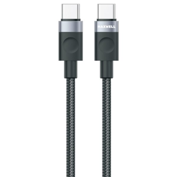 Maxwell Voltix Series Cable USB-C to USB-C (1Meter) 67W Fast Charging Nylon Braid Compatible with iPhone 16 Pro Max