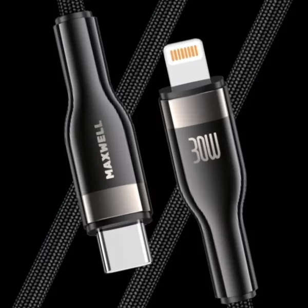 Maxwell Turbo Line Series Cable USB-C Compatible with Lightning (2 Meter) Fast Charging