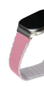 Maxwell Titan Series Smart Watch Magnetic Band Compatible with Apple Watch 42mm to 44mm (Pink/Starlight)